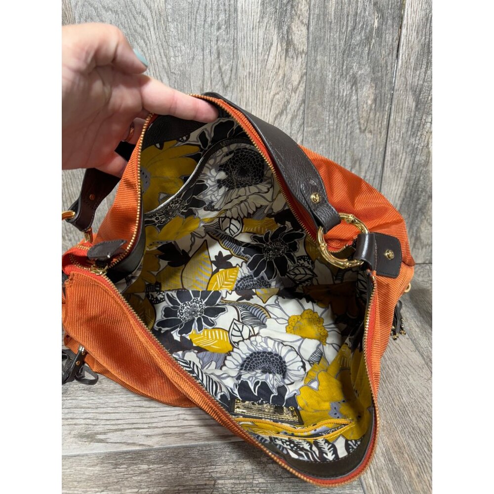 JEAN-PIERRE KLIFA for Anteprima-Nueva Shoulder Bag Nylon Orange Tassel Lined Hob - Picture 4 of 16